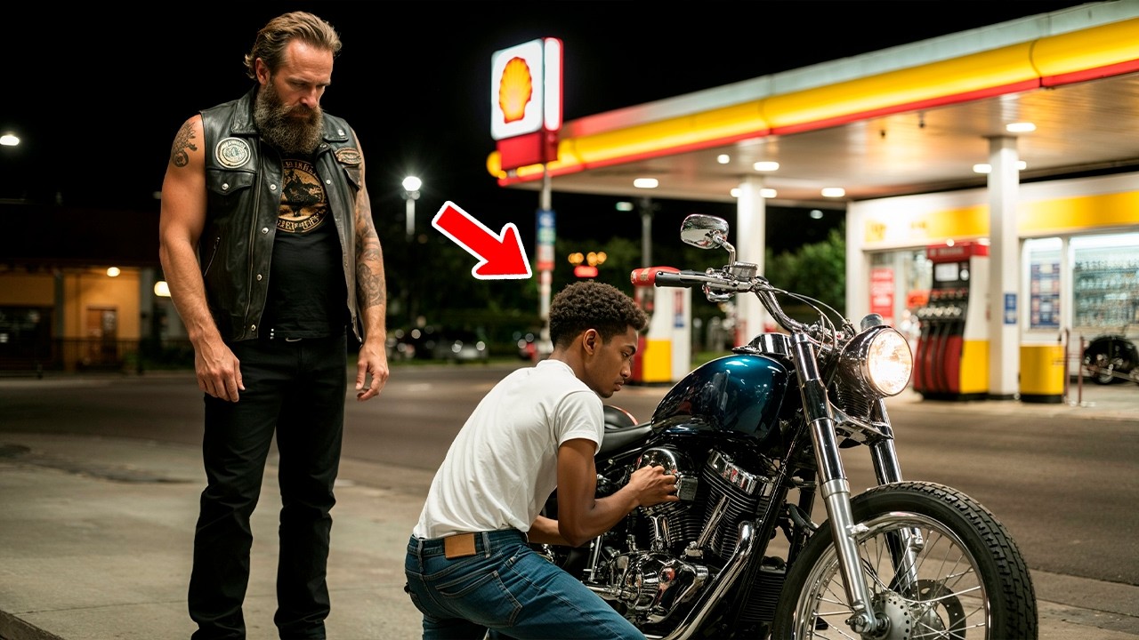 Adoleshenti i Varfër Ndihmoi Një Motorist të Rregullonte Motorin — Por Ditën Tjetër, Një Grup “Hells Angels” e Rrethoi në Rrugë!