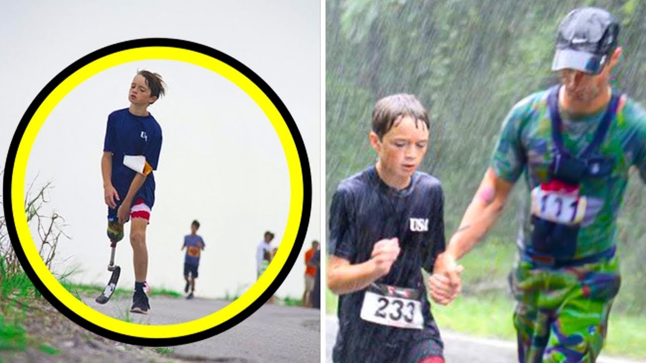 “Veterani i Qëndron Pranë Djalit 9-Vjeçar Në Mes Të Triatlonit Dhe Vepron Papritur”