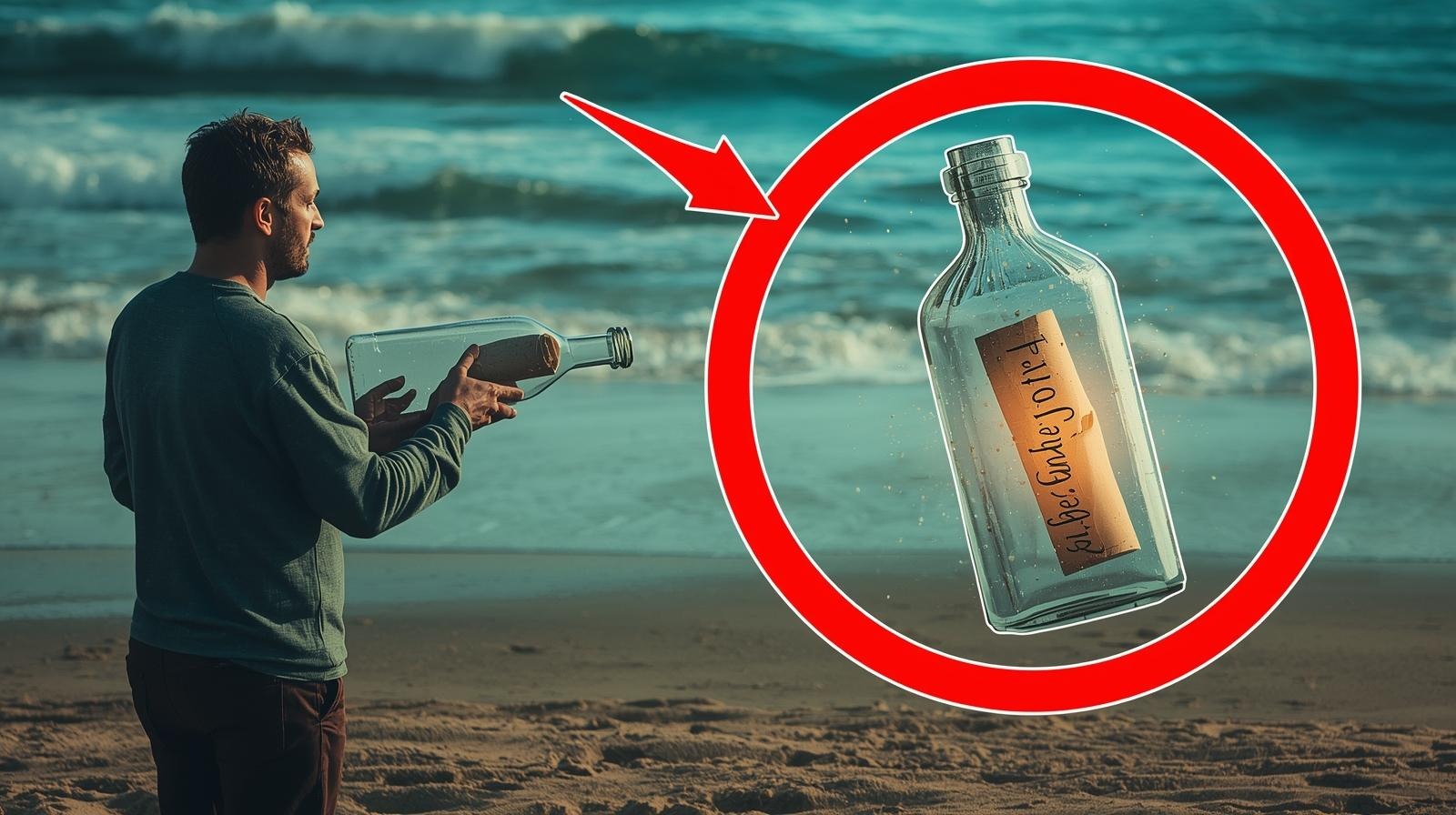 Burri gjeti një shishe në det me një mesazh brenda – surpriza ishte e pabesueshme